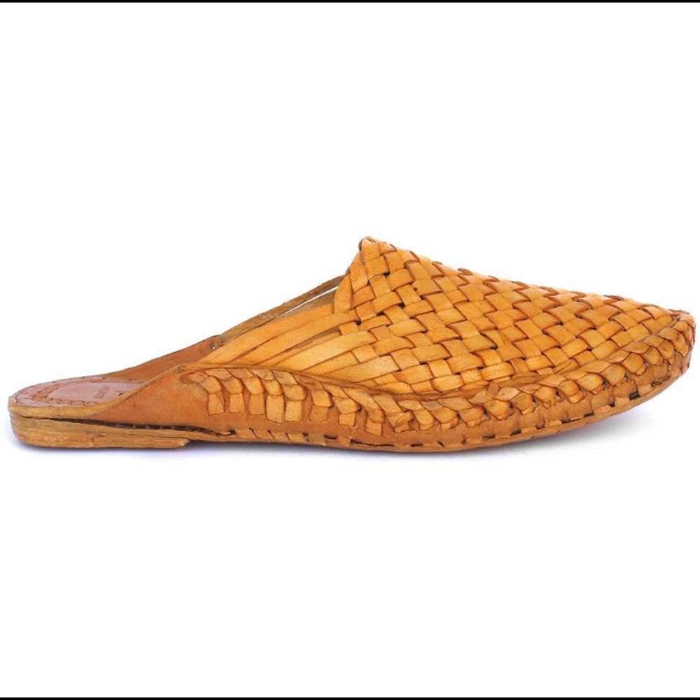 Women’s woven leather mules